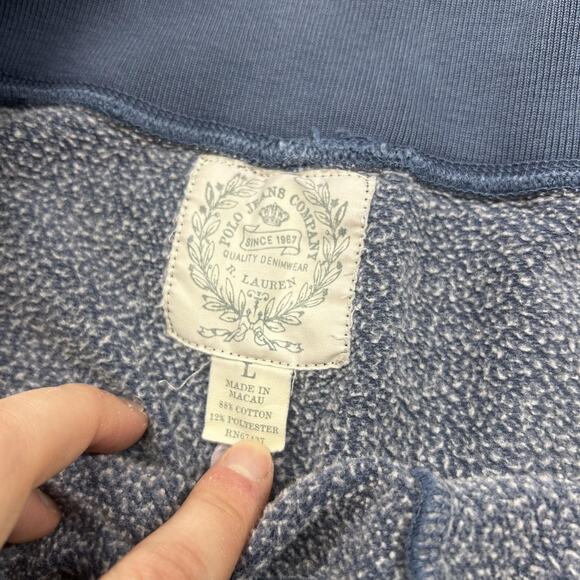 Polo Jeans Co Ralph Lauren Track Suit Set Womens XL Blue Fleece Hoodie Pants Y2K - Picture 11 of 15